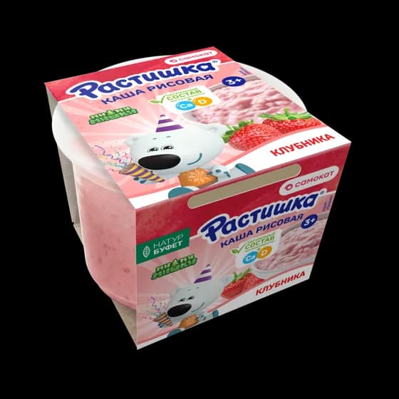 Каша рисовая КЛУБНИКА ПЕРЕМЕШАННАЯ